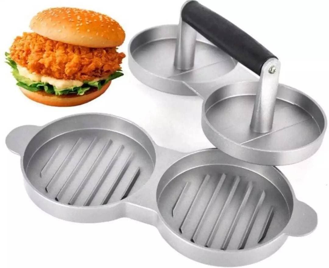 Kitchen Double Mini Hamburger Maker Slider Press Mould Burger Mold