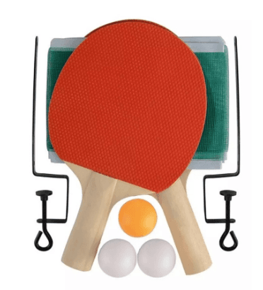 Table Tennis Racket Set With Net And Three Balls For Kids With Metal Poles