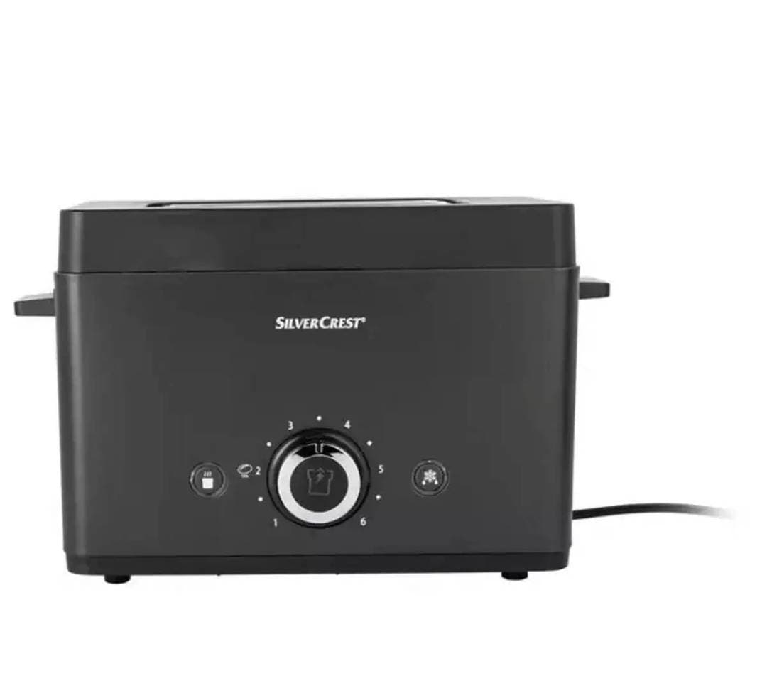 Silver Creast Slice Extra Wide Slot Bread Toaster - Black