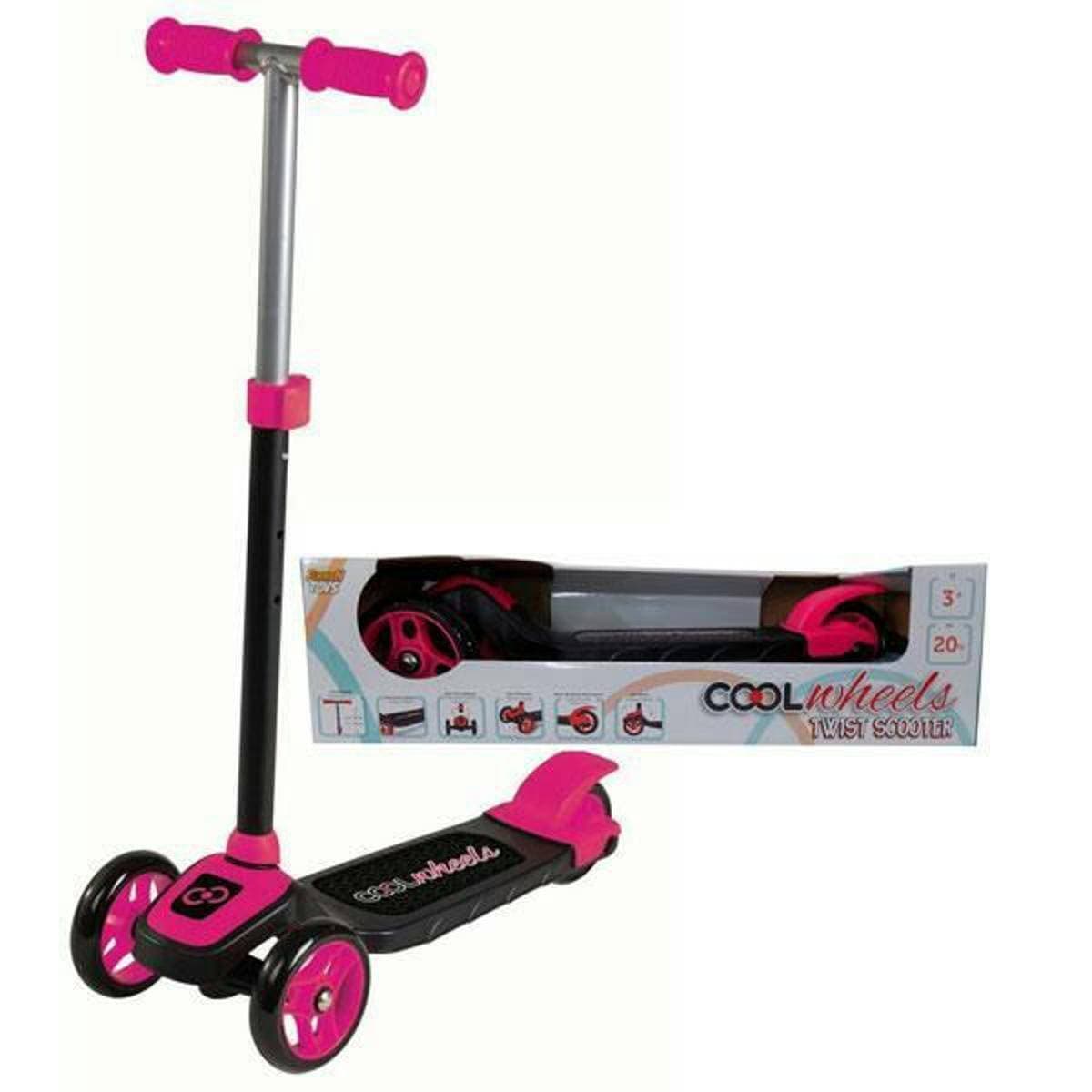 Cool 3 Wheel Height Adjustable Twist Scooter Foldable & Adjustable