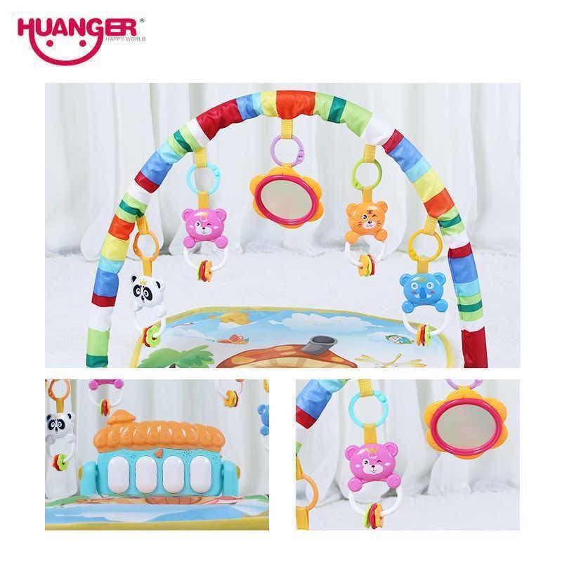 Huanger Baby Game Rug Play Gym With Musical Keyboard Mat For Kids 3 In 1 0-3 Year Child