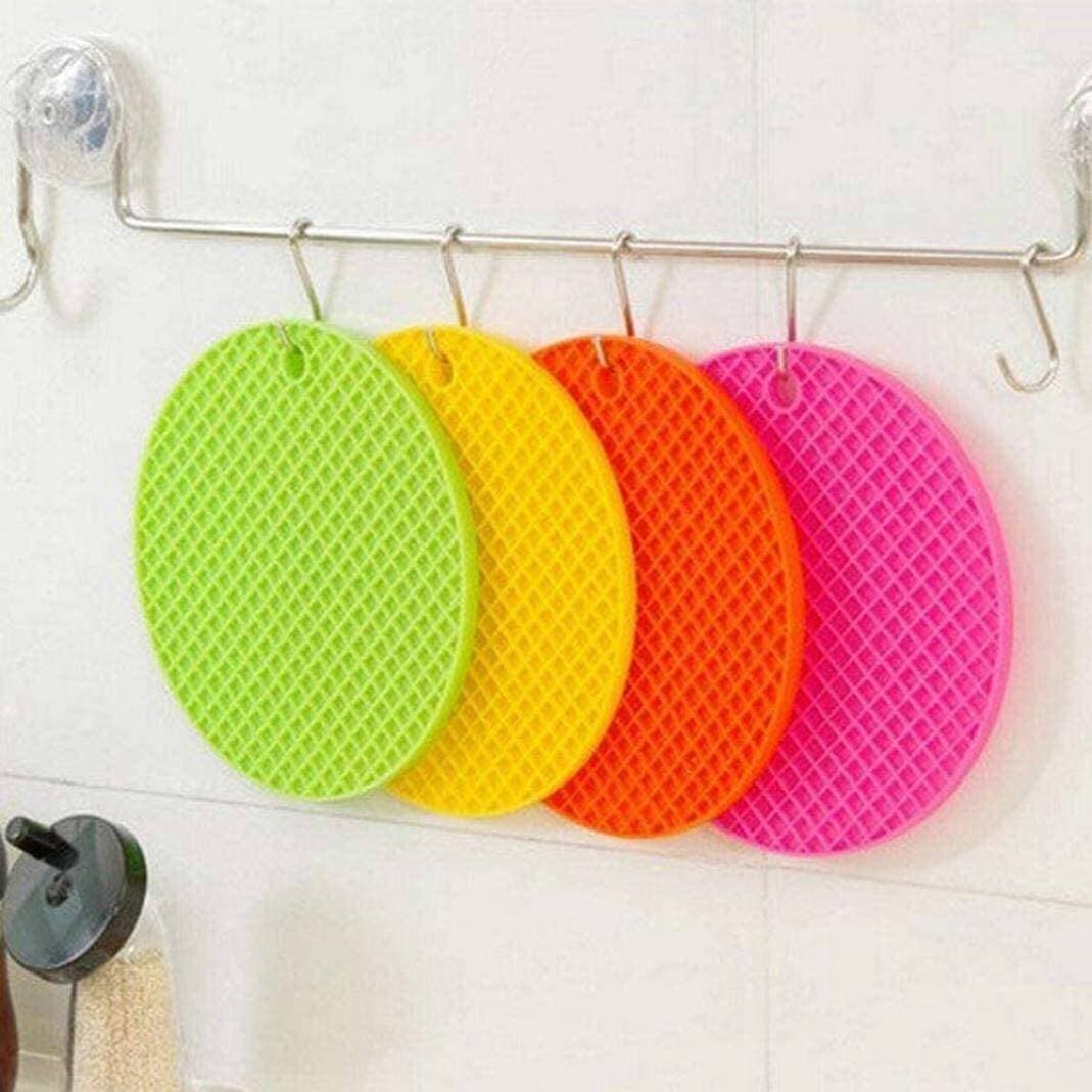 Insulation Anti-Slip Heat Pad Coaster Silicone Bowl Pan Place Mat Round Shape