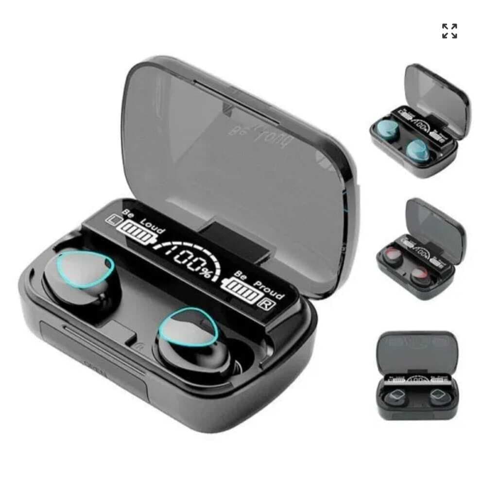 M10 Bluetooth Wireless Auto Pairing Earbuds - Black