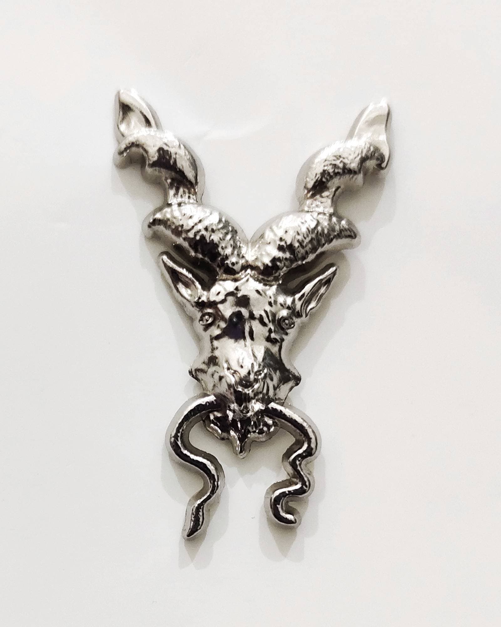 Markhor Brooch For Men - Silver