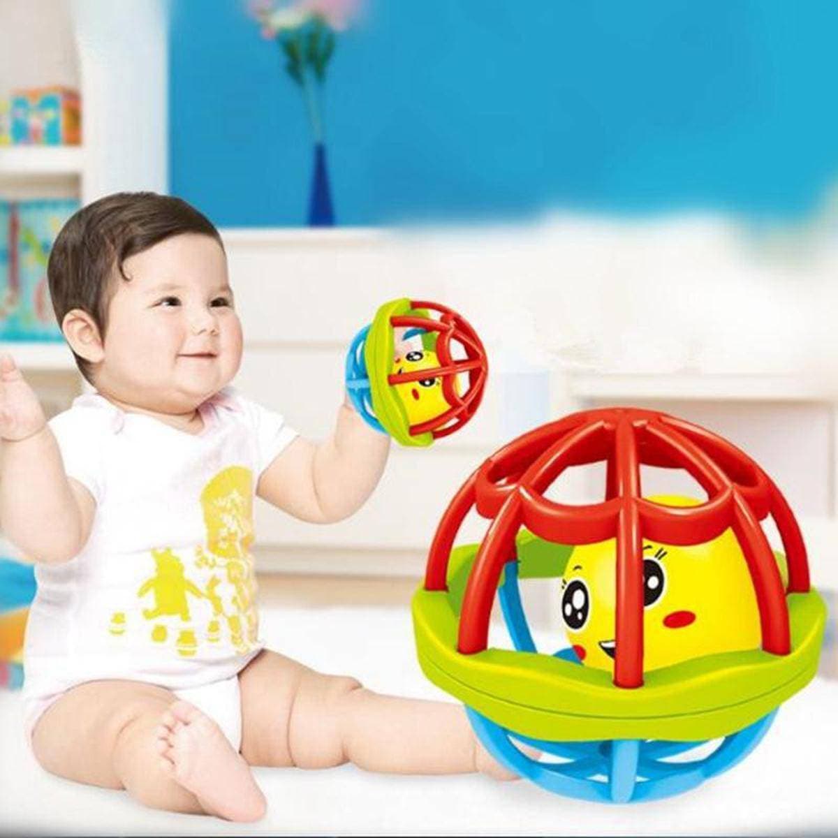 Infant Rattle Ball Grasping Activity Toy Bendy Ball With Holes Toddler Toy Tumblers