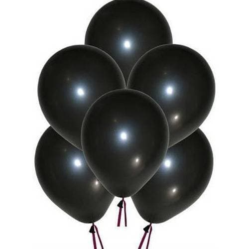 Pack of 50 Black Balloons Set for Birthday decorations