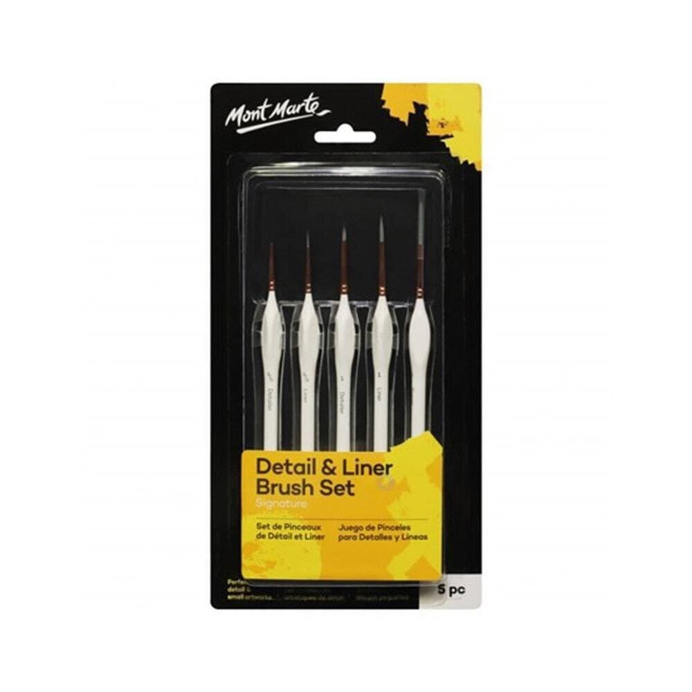 Mont Marte Detail & Liner Brush Set - 5 Pcs
