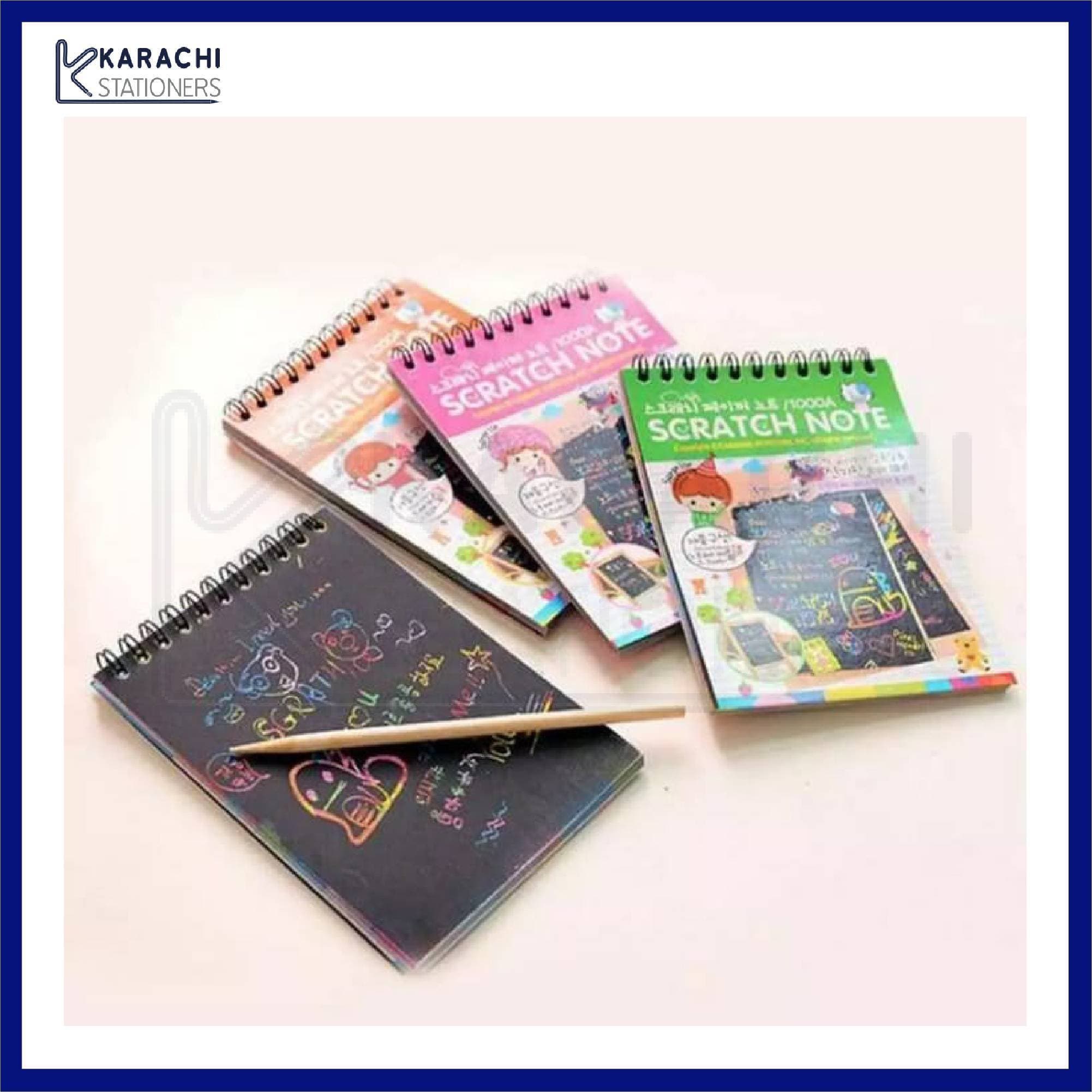 Pack Of 3 - Magic Scratch Rainbow Notebook