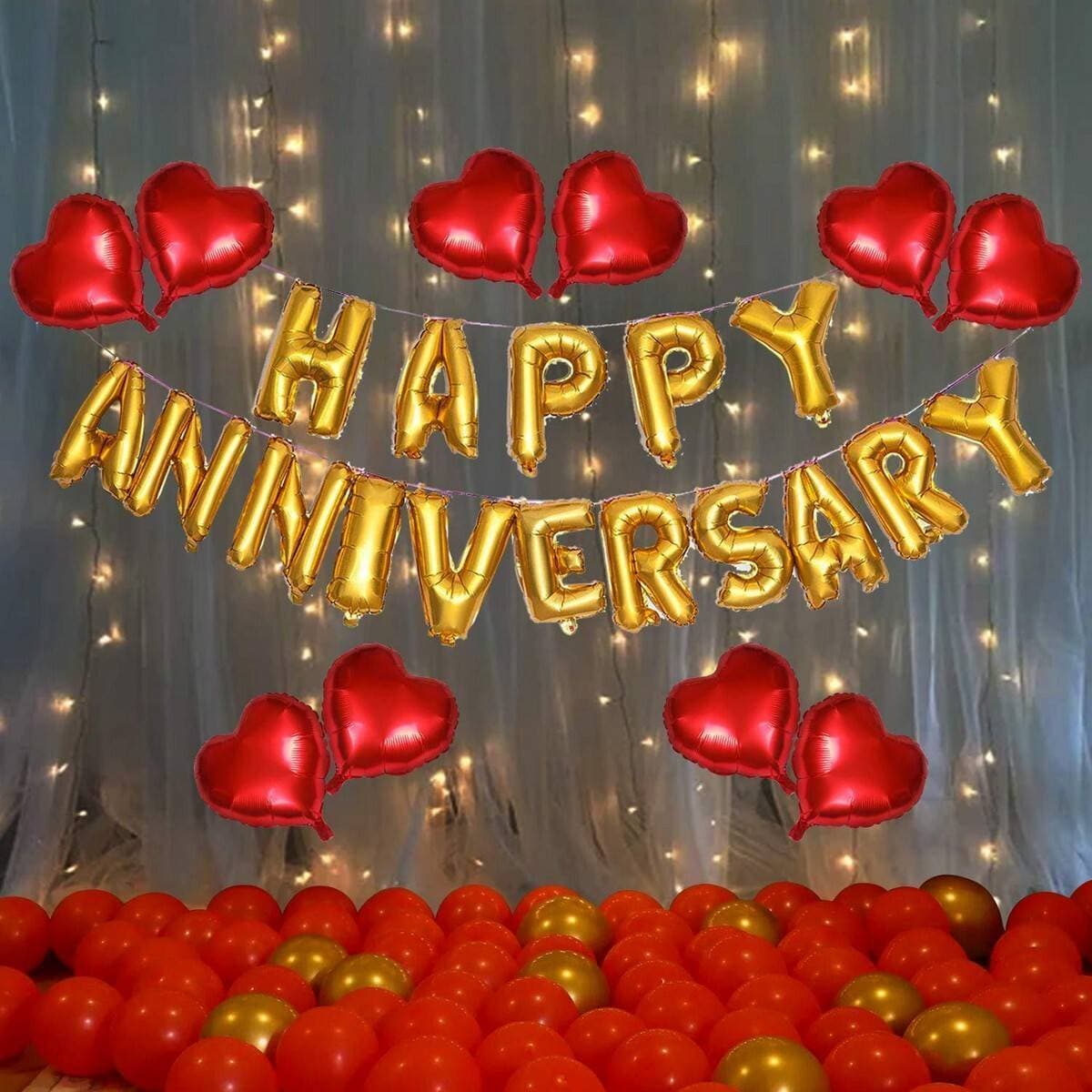 Happy Anniversary Decoration Set Including Anniversary Foil