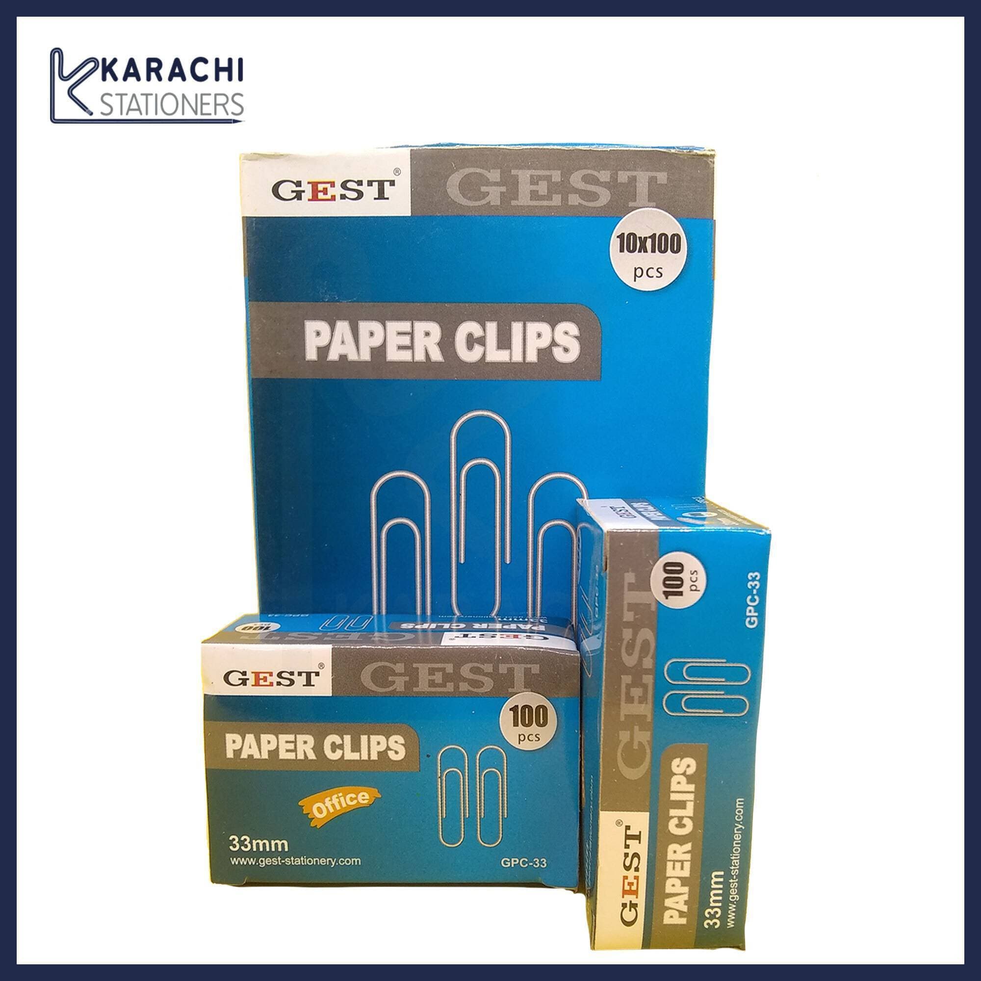 10Packets Guest Gem Clips 33Mm -100Pcs