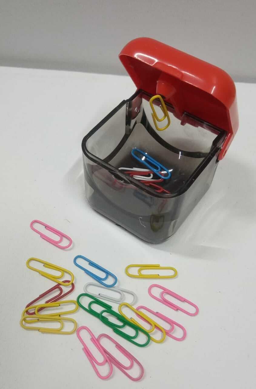 Pack Of 2 - 11 Pcs Colored Gem Clip With Magnetic Box For Office
