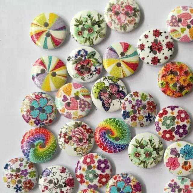 10Pcs 2 Holes Buttons Craft Handmake Scrapbooking