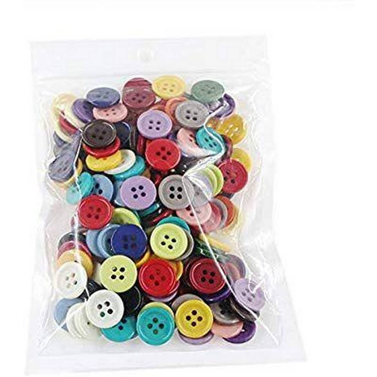 Flat Back Multicolored Shirt Buttons For Sewing Craft Pack Of 40