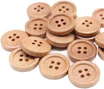Brown Round Wooden Buttons Original Wood Button