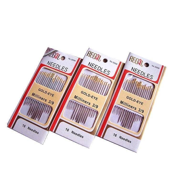 3 Packs Embroidery Needle Kit Packing Golden Color Tail