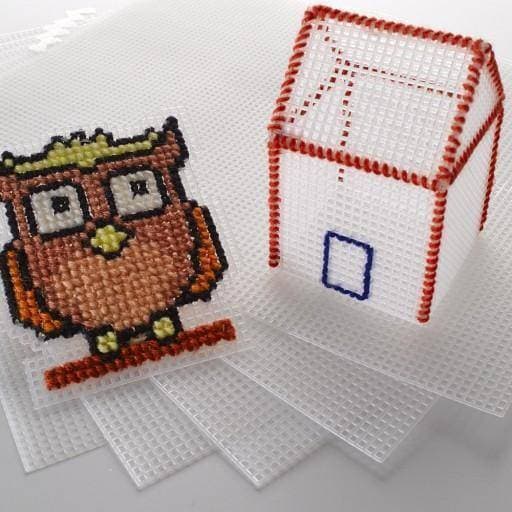 3 Plastic Cross Stitch Canvas Sheet For Cross Stitch Craft