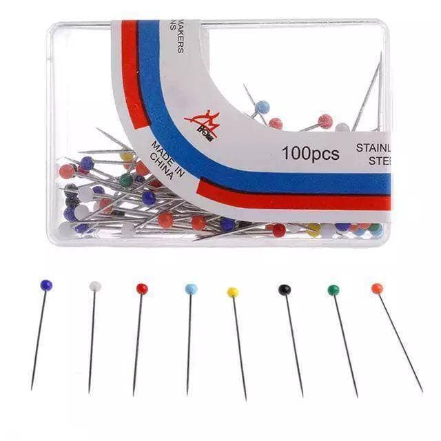 100Pcs Dressmaking Straight Pins Round Head