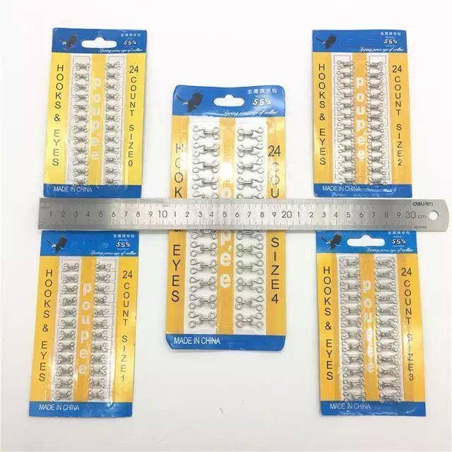 Metal Buckle Button Hook & Eye Fastener For Bra 48Pcs