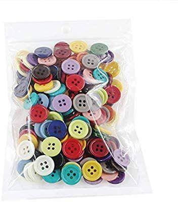 Flat Back Multicolored Buttons For Sewing Pack Of 40 Pcs