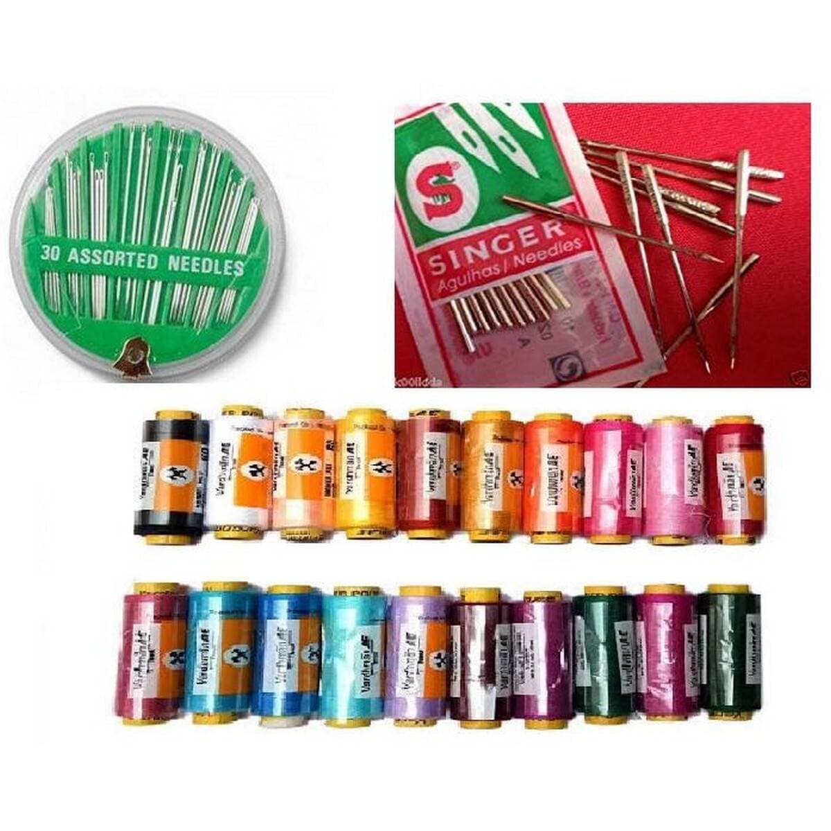 10 Sewing Thread With 30 Free Needles