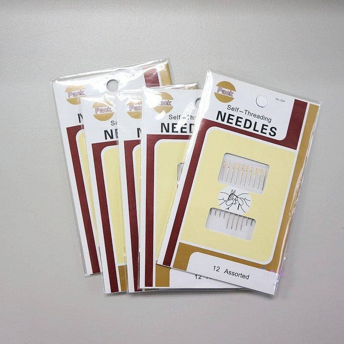 Pack Of 3 - 12 Assorted Self Threading Needle