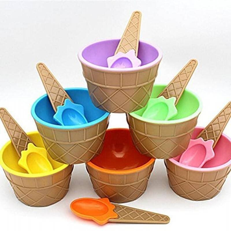 Lovely Kids Ice Cream Bowls Ice Cream Cups Paired Cups Dessert Ice Cream Bowl