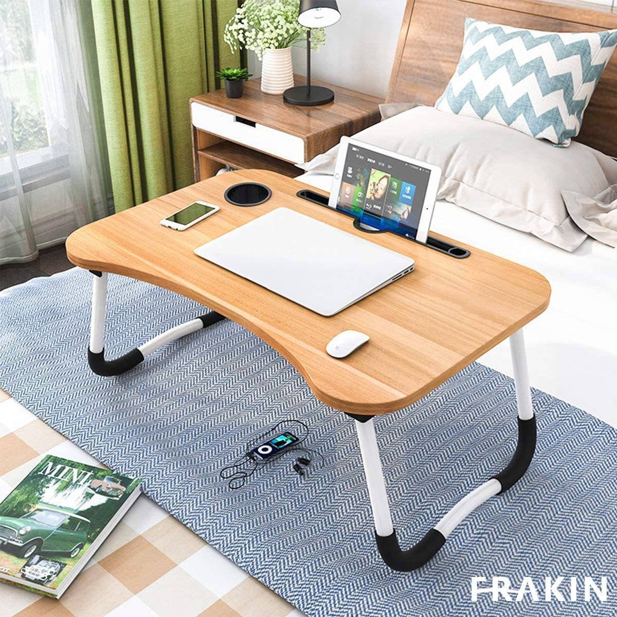 Bed Tray Table Foldable Table Notebook Stand Reading Holder