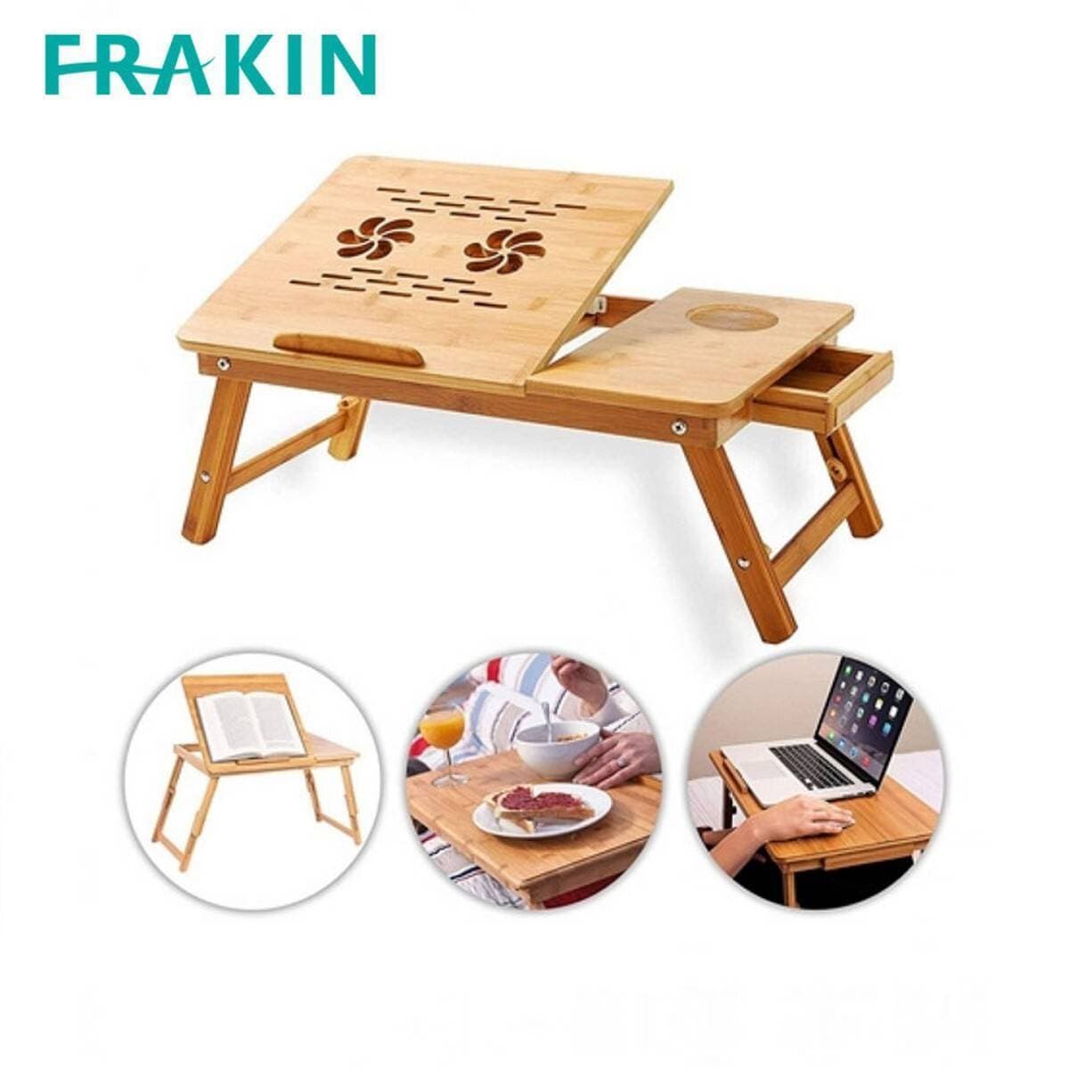 Wooden Laptop Table Desk And Laptop Stand Wooden Multifunctional Portable Foldable