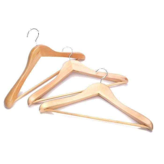 Pack Of 3 - Wooden Coat And Suits Hangers