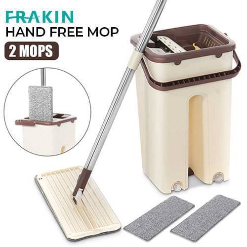 2In1 Flat Squeeze Automatic  Bucket Avoid Hand Washing Floor Cleaner Magic Mop