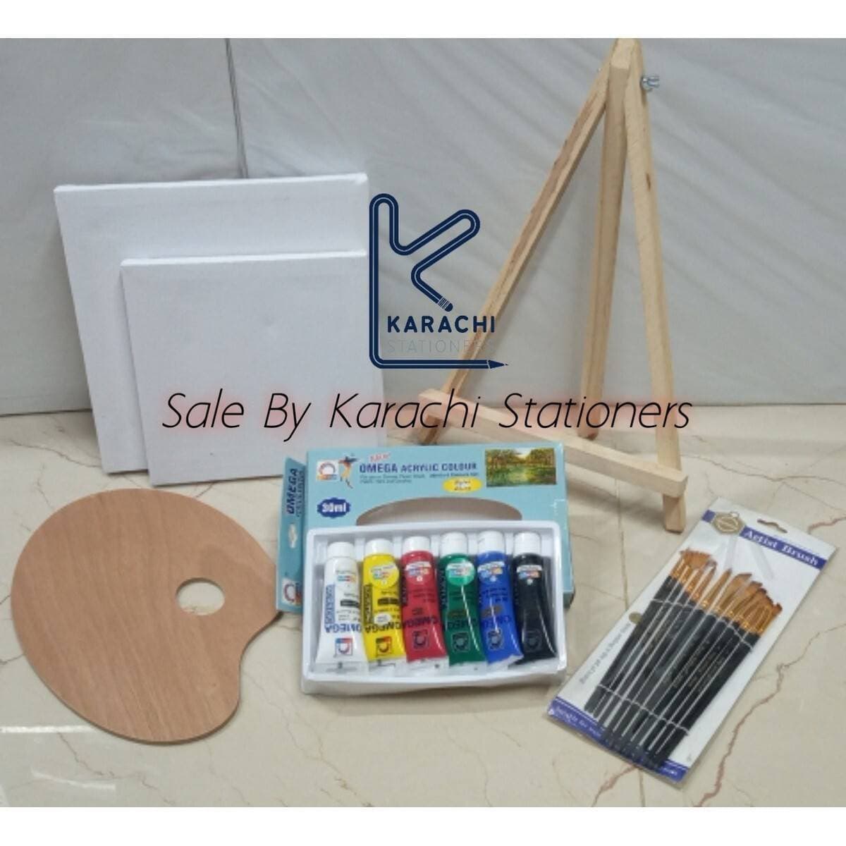 22 Pcs Value Pack Artist Kit - 2 X Canvas (8X8 - 10X10)