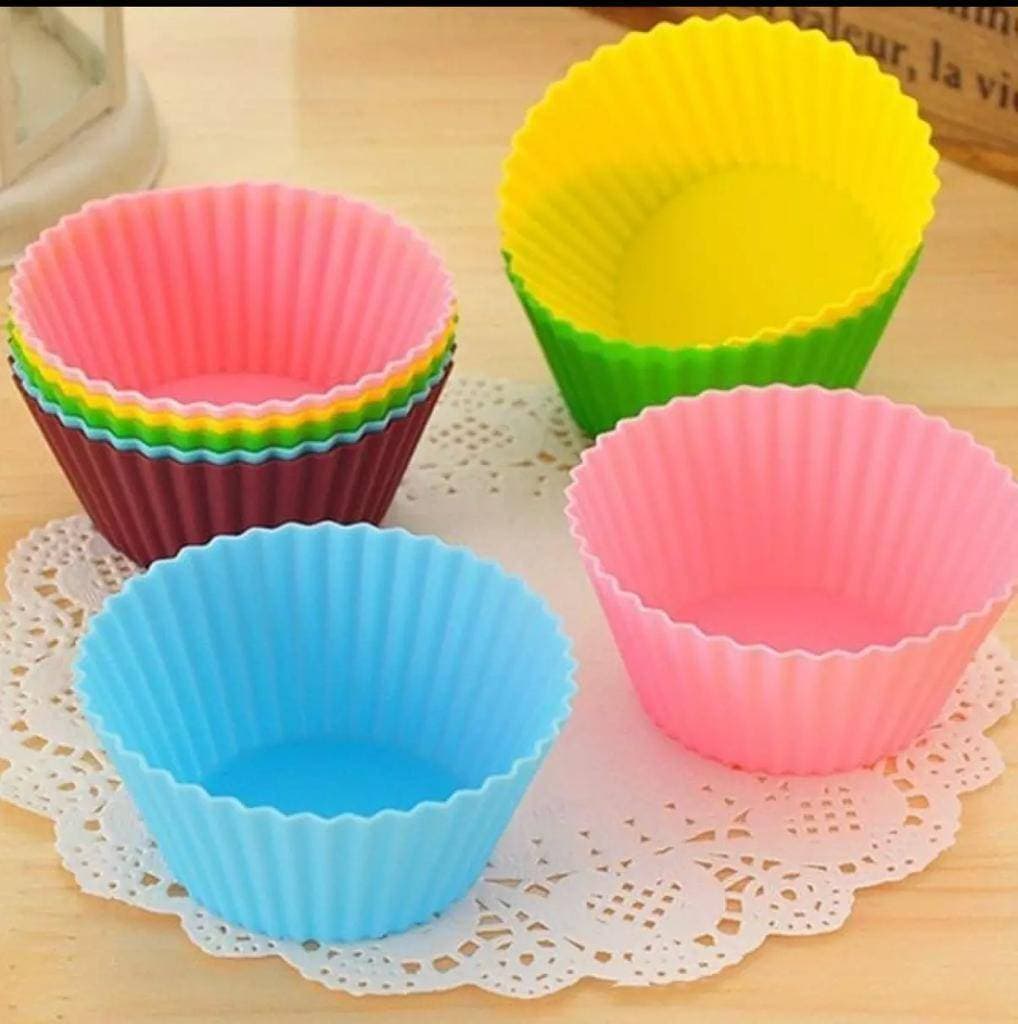 Pack of 12 - Round Shape Silicone Muffin Cup Cake Mold