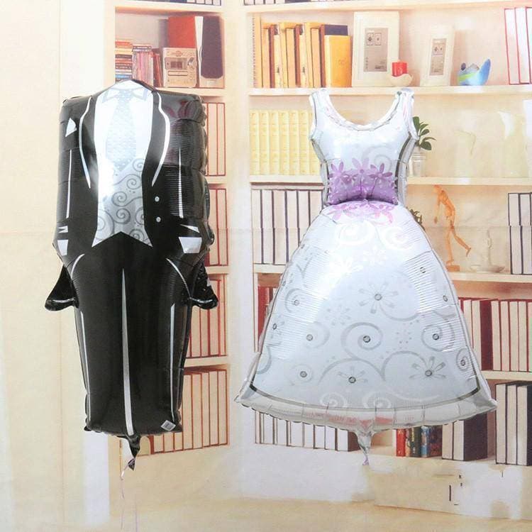 2 Pcs Bridegroom Groom Bride Decoration Foil Balloon