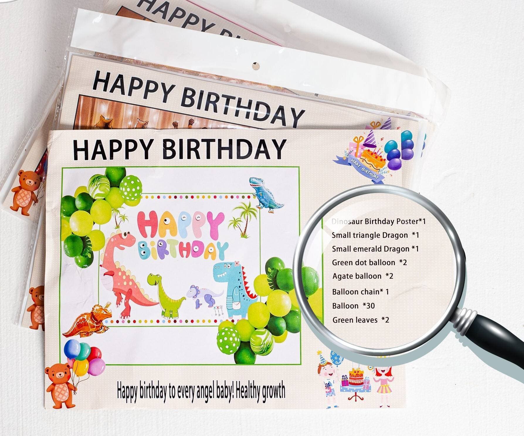 Happy Birthday Dinosaur & Dragon Theme Set