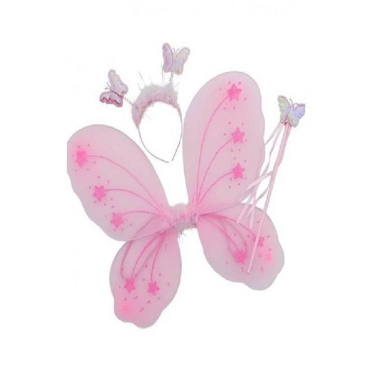 Pack Of 3 - Fairy Wings Set - Pink