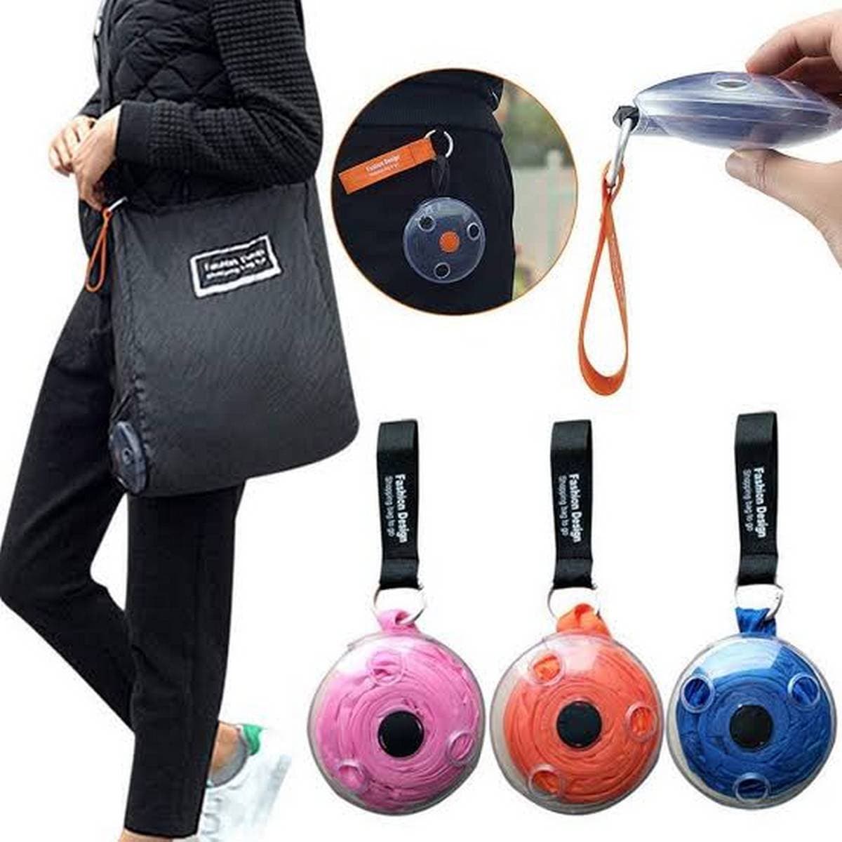 Roll and Go Portable Shopping Bag Organizer Large Roll Up Tote