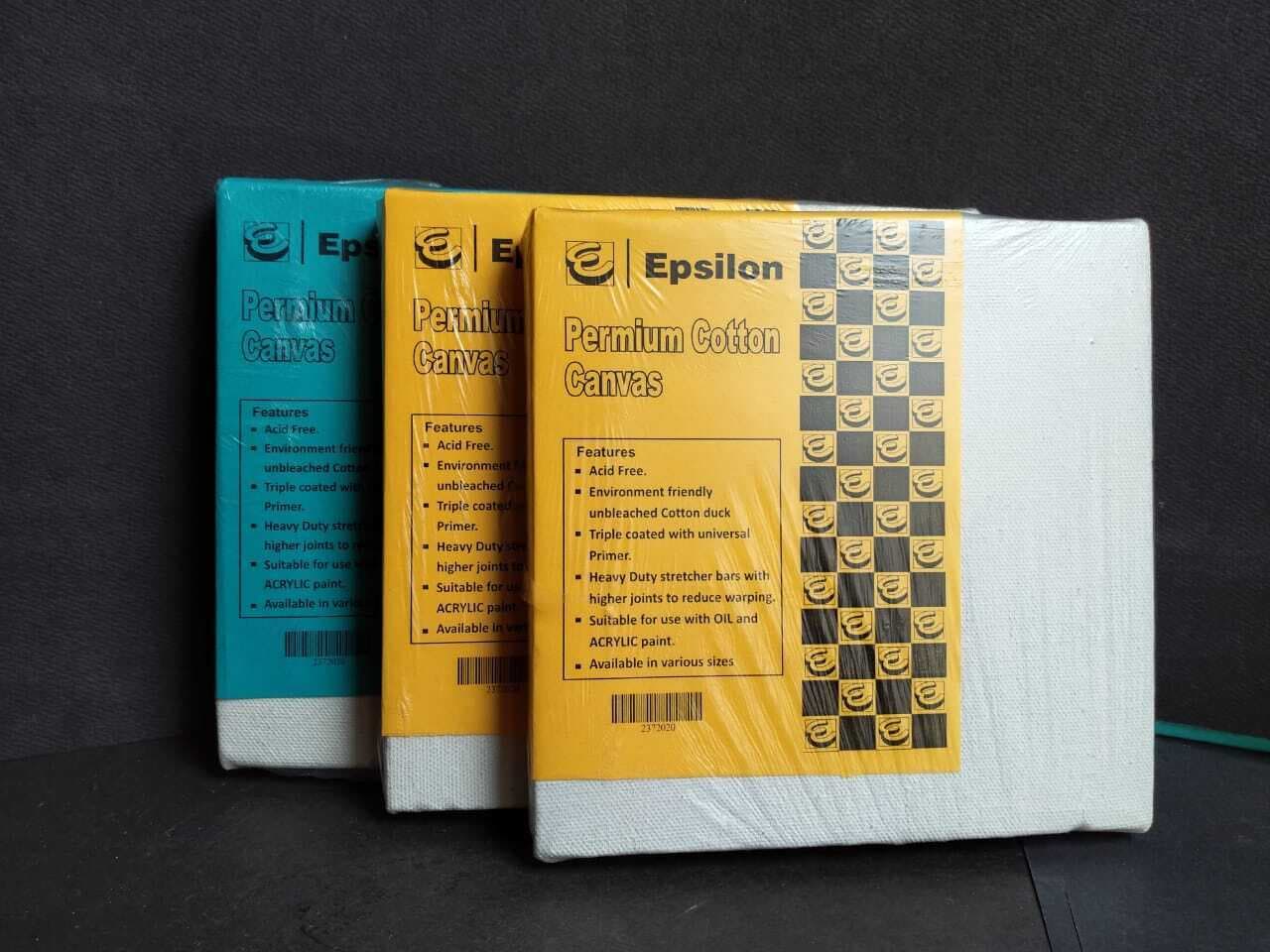 Epsilon 6x6 Canvas Set of 3 With 1 Wooden Easel