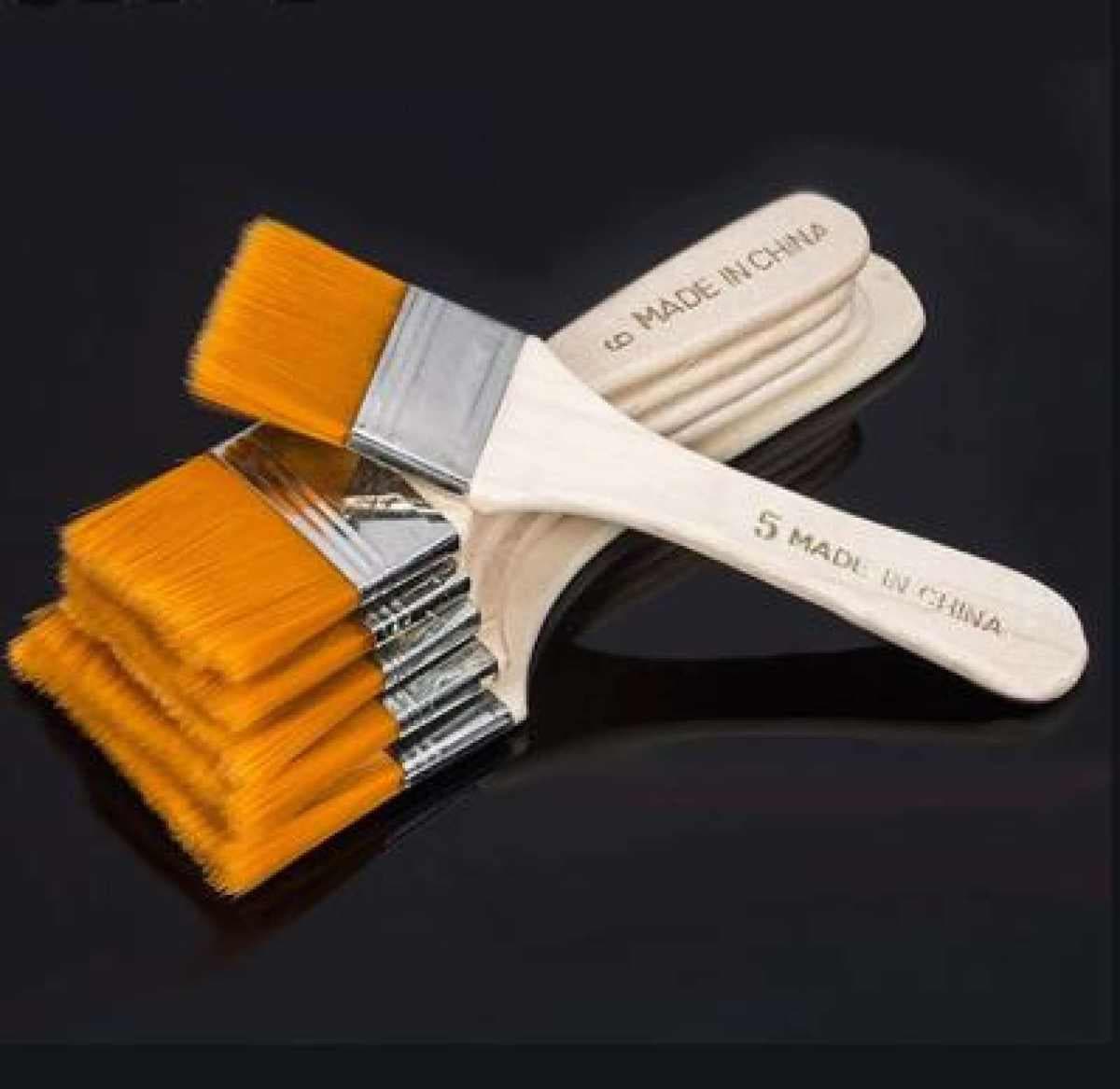 Pack of 4 - Nylon Hair Painting Brush Wall Art Supply