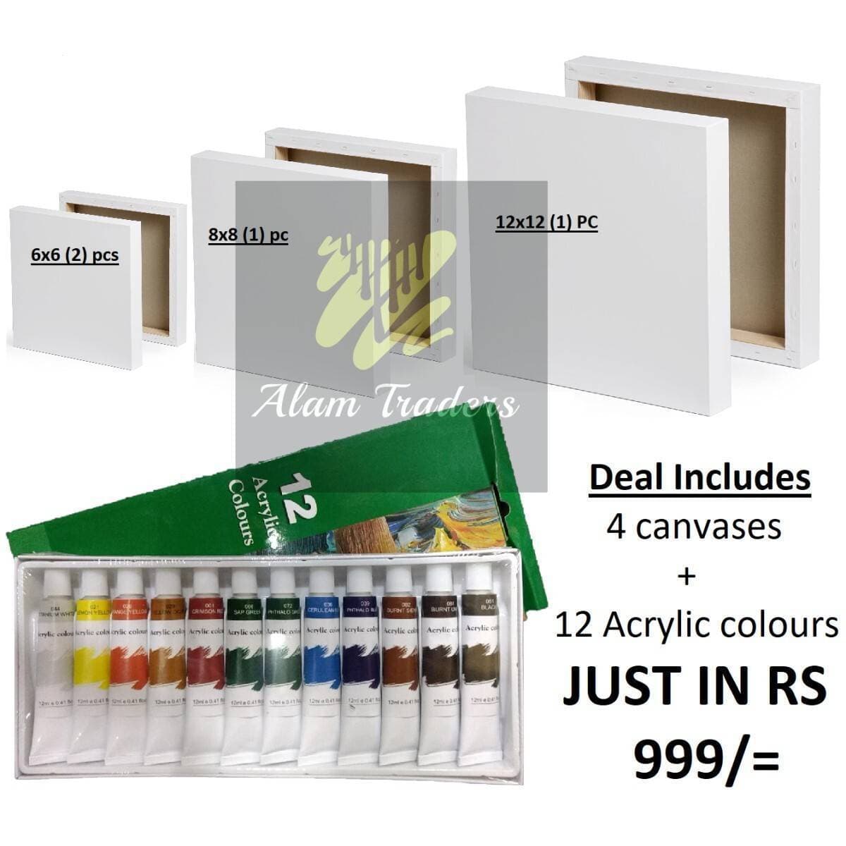 Artist Deal Canvas with Color tube set