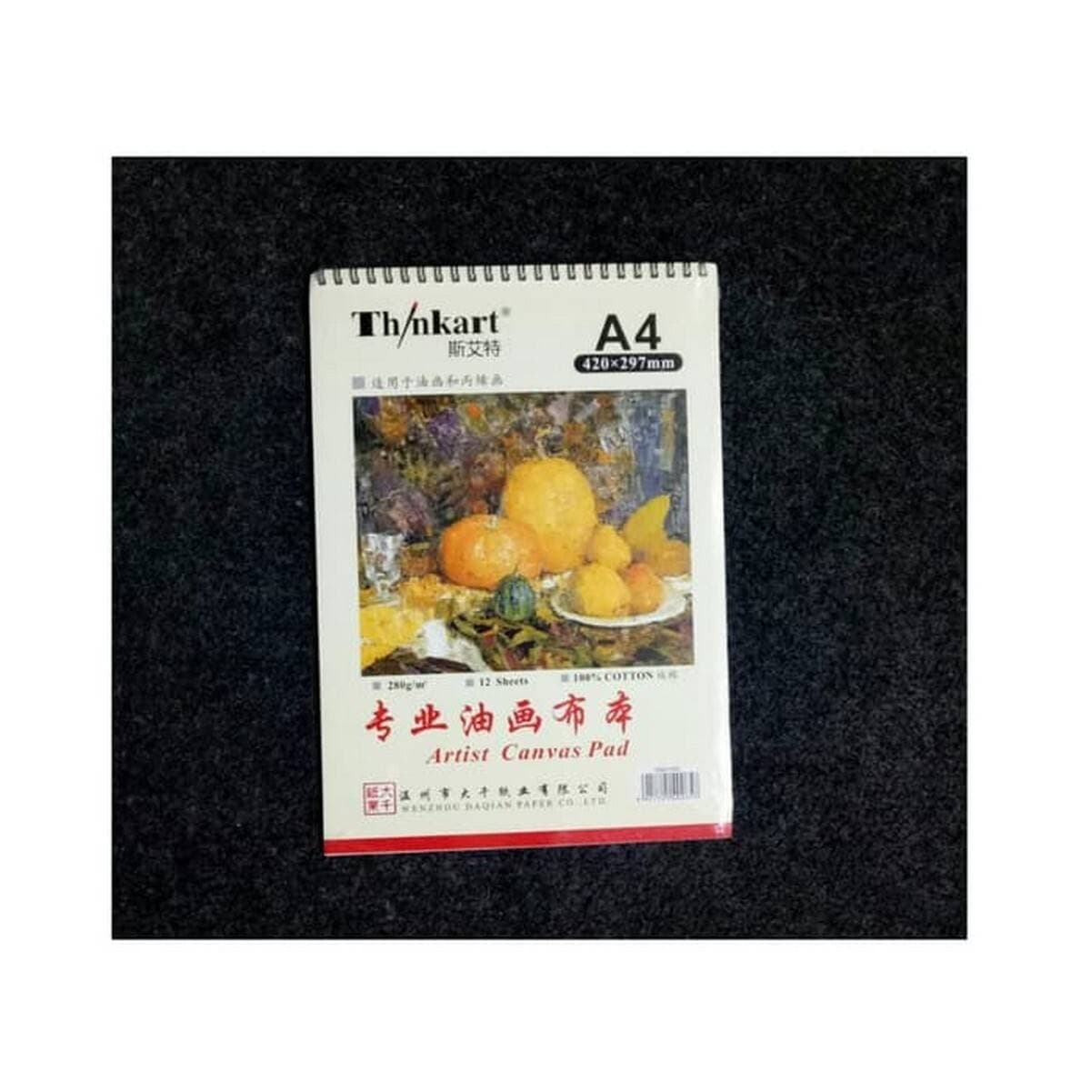 ThinkArt Artist Canvas Sheets Pad A4 size - 12 Sheets