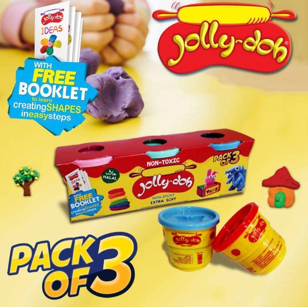 Non Toxic Soft Jolly Doh - 3 Pack
