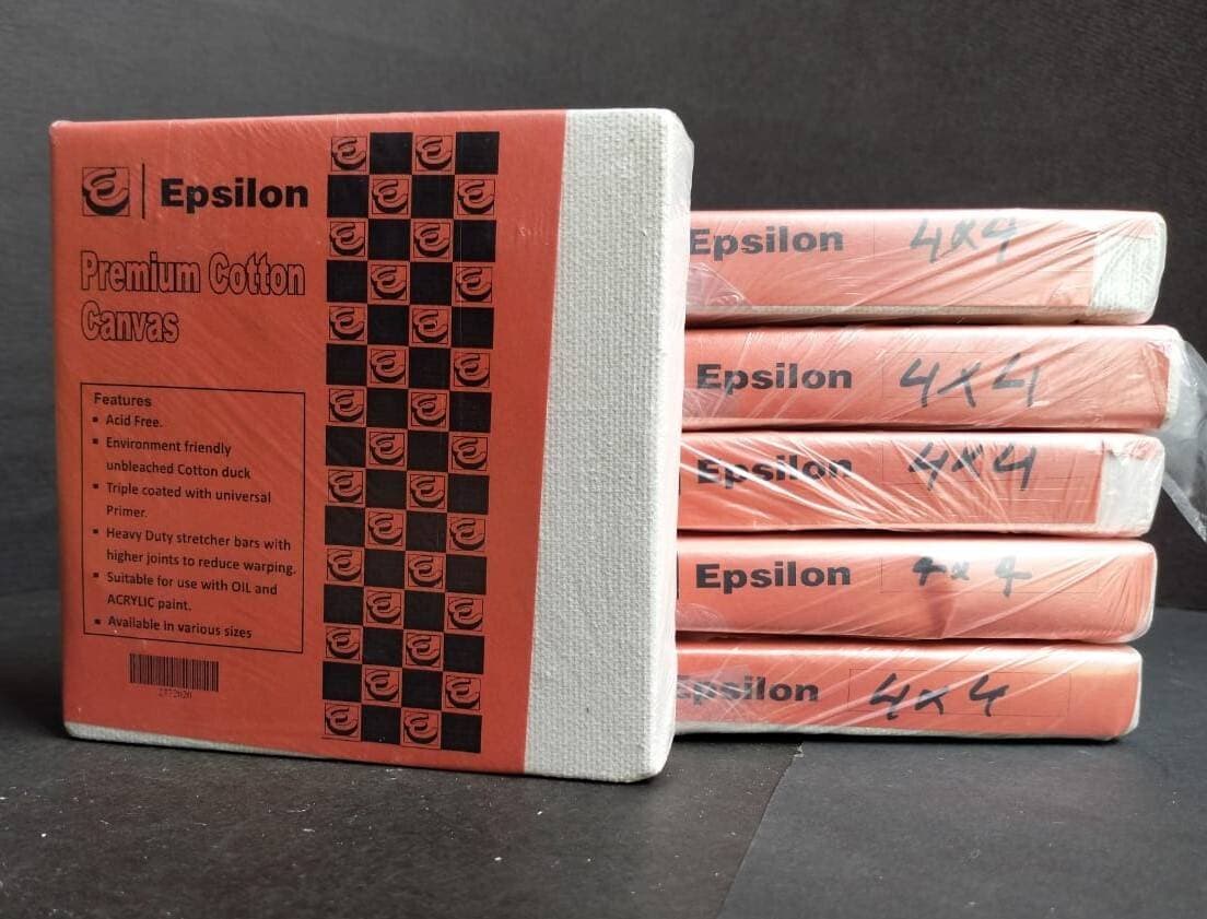 Epsilon 4x4 Canvas Set of 6 With 1 Wooden Easel