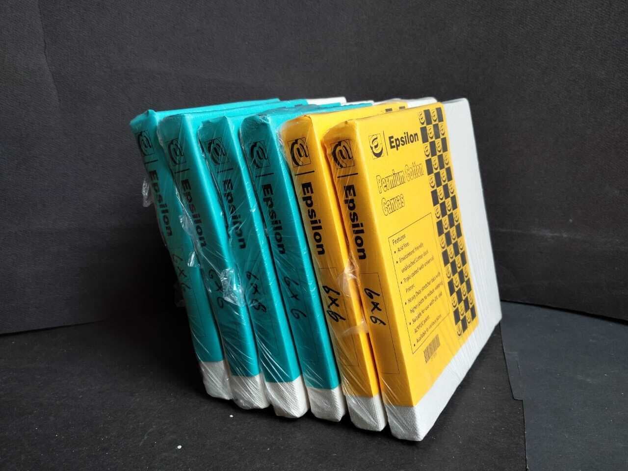 Epsilon 6x6 Canvas Set of 6 With 1 Wooden Easel