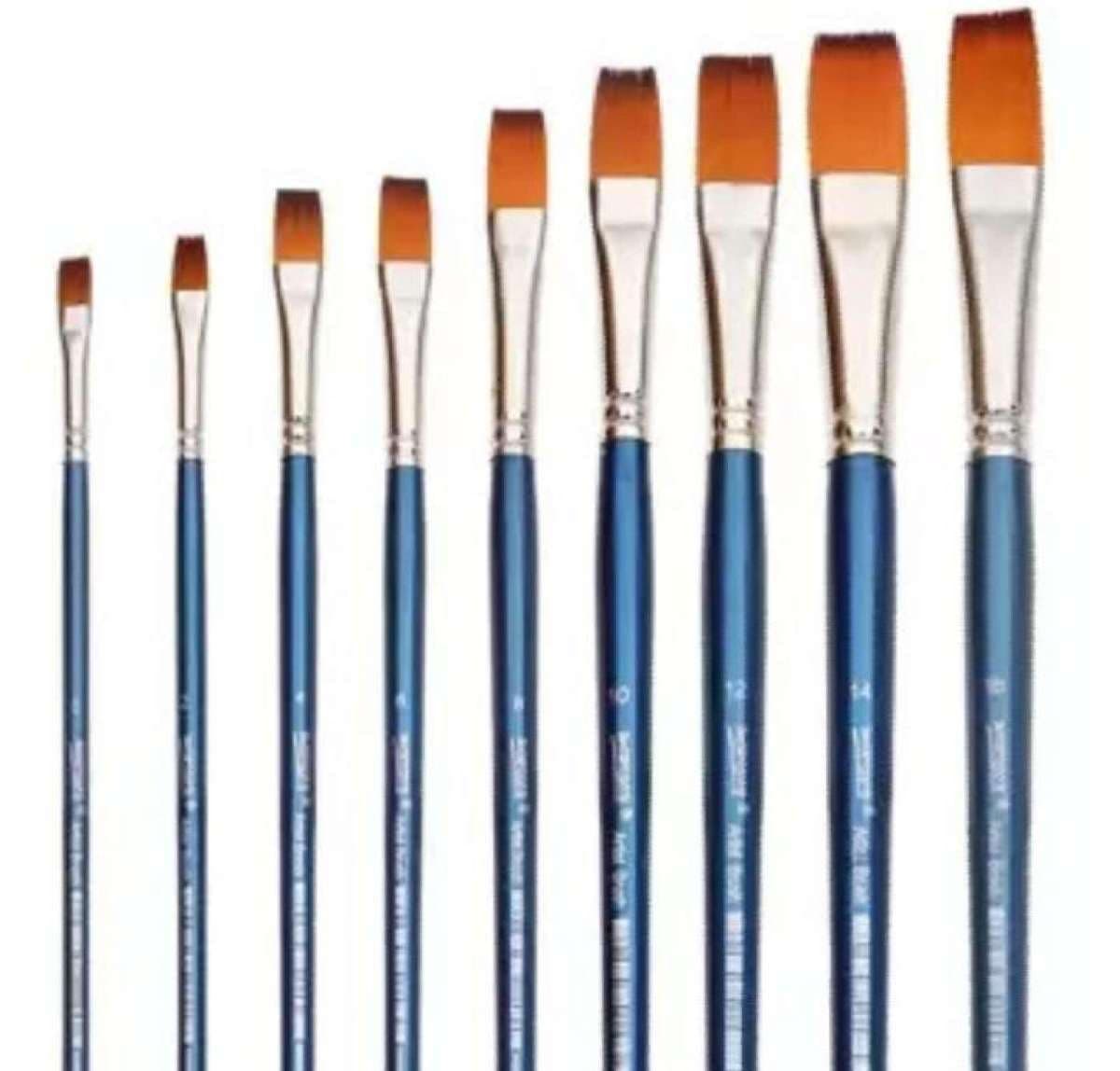 Worison 9 Pcs Flat Shape Art Paint Brush Set