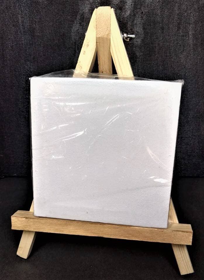 Canvas With Wooden Easel 6x6