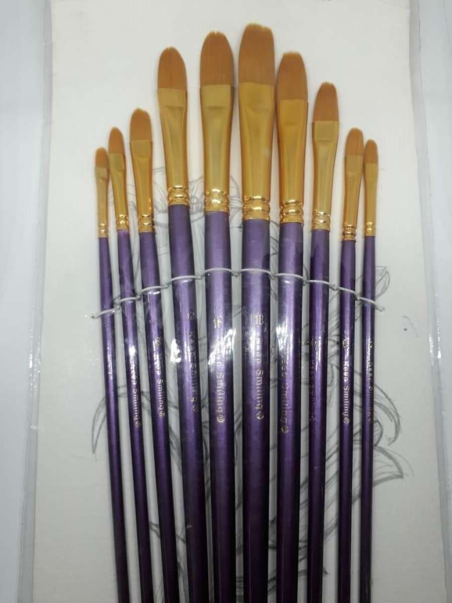Pack Of 10 Filbart Nylon Brush set