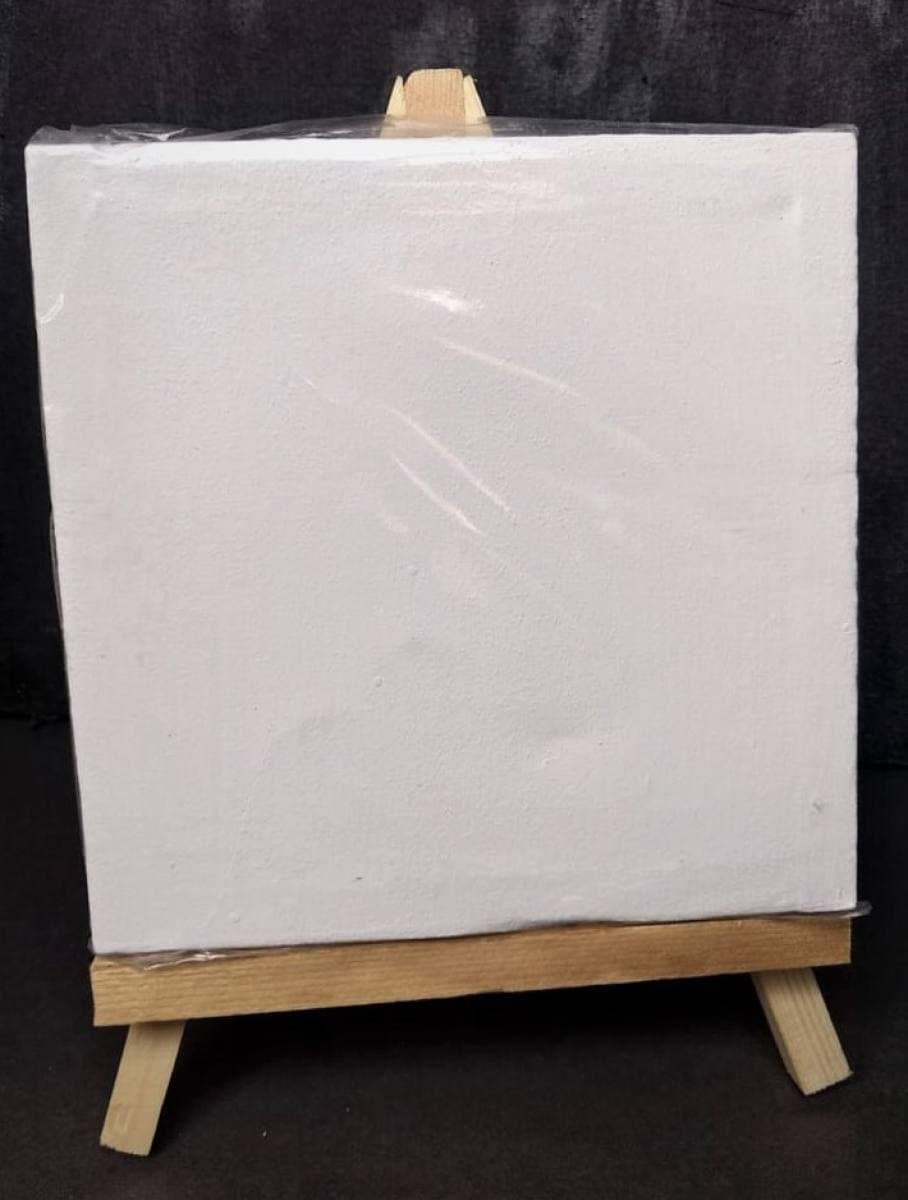 Canvas With Wooden Easel 8x8