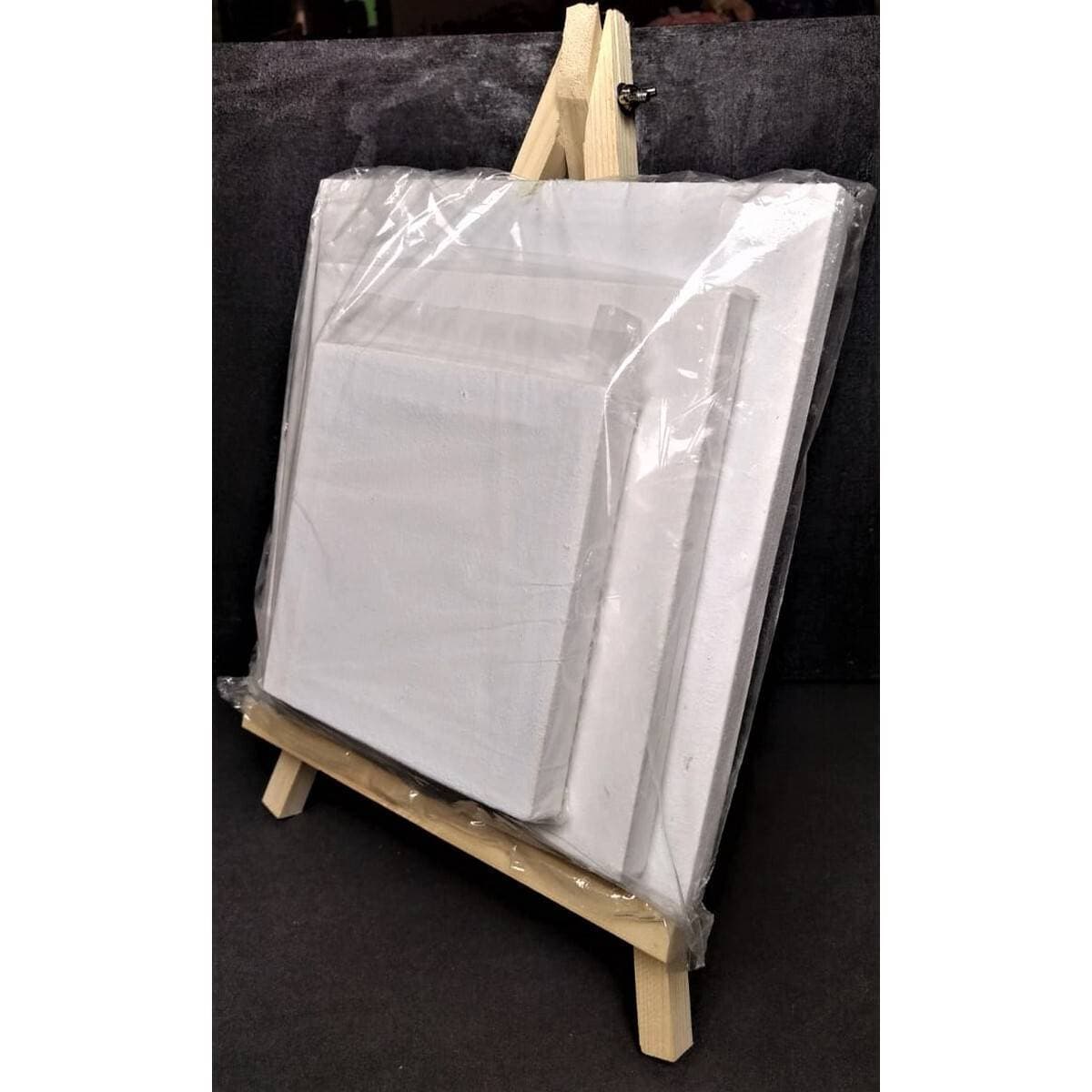 Canvas Set of 3 With Wooden Easel 10/8/6