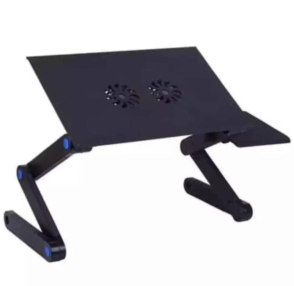 360° Adjustable T8 Laptop Table Stand With Cooling Pad