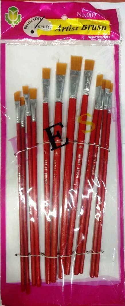 Flat Arts & Craft Painting brushes - Set of 9 PCS
